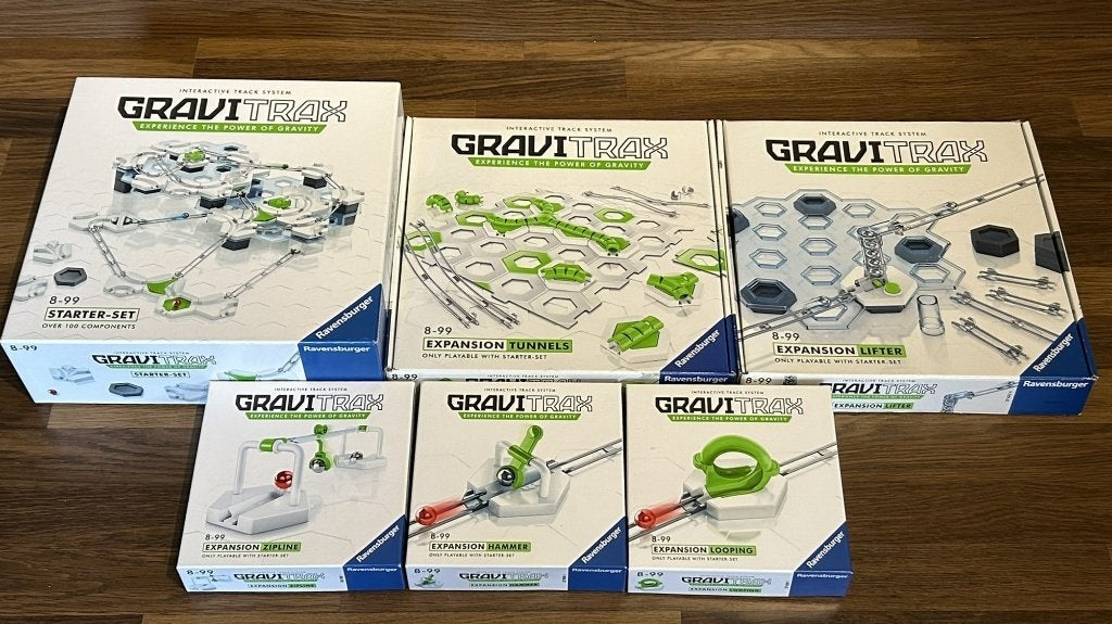 Gravitrax knikkerbaan starterset + 5 uitbreidingssets, Ophalen, Zo goed als nieuw, Bouwen