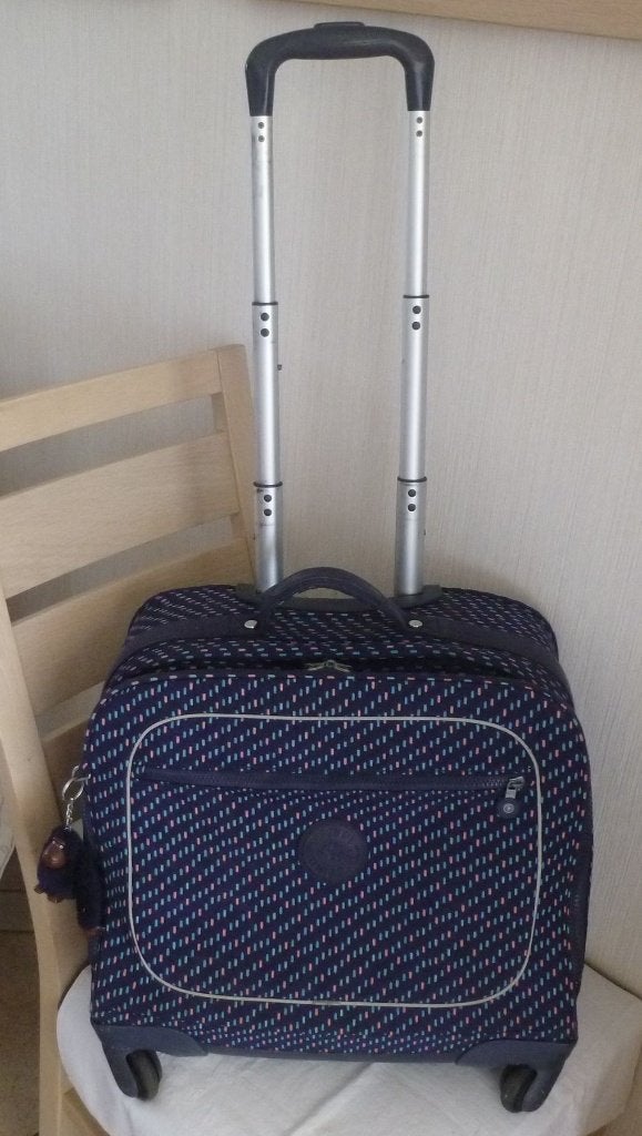 Kipling trolley met 4 wielen „manary” + aap, Gebruikt, Overige kleuren, Aktetas of Boekentas, 30 tot 40 cm