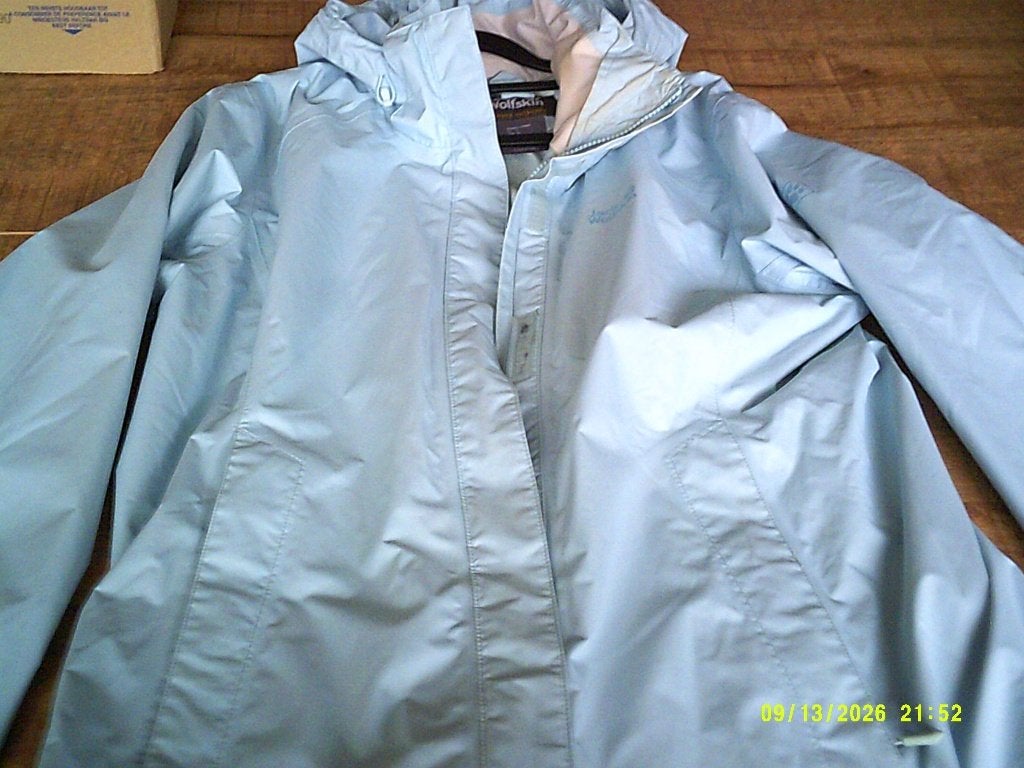 Jack Wolfskin Dames regenjas maat L.(lichtblauw), Taille 42/44 (L), Enlèvement ou Envoi, Comme neuf, Jack Wolfskin