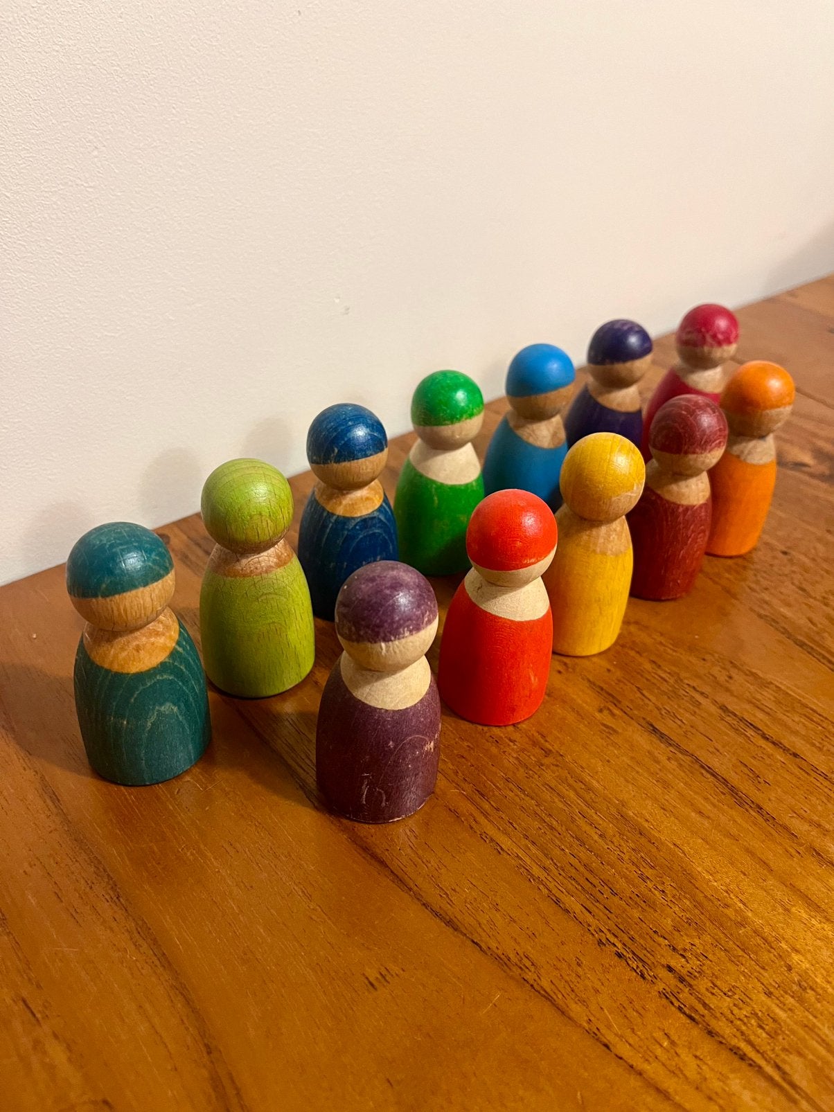 Grimm’s regenboogvriendjes  12 stuks, Kinderen en Baby's, Speelgoed | Houten speelgoed, Ophalen, Zo goed als nieuw