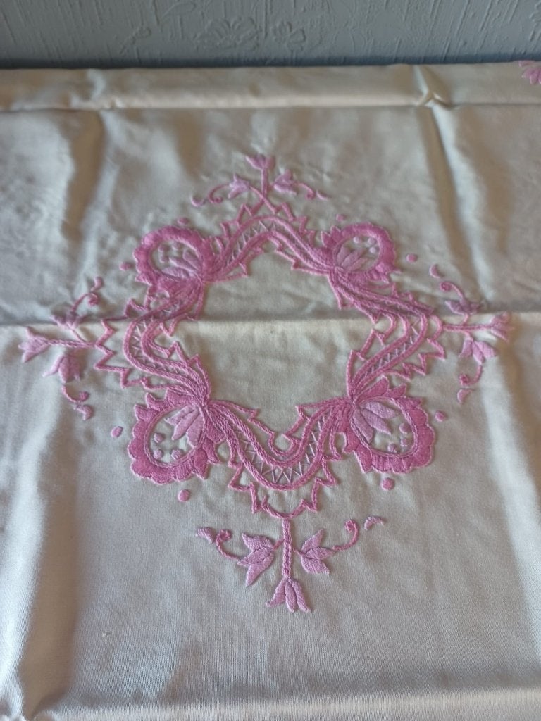 Nappe originale hongroise Kalocsa Richelieu — 80 x 80 cm, Antiquités & Art, Enlèvement ou Envoi