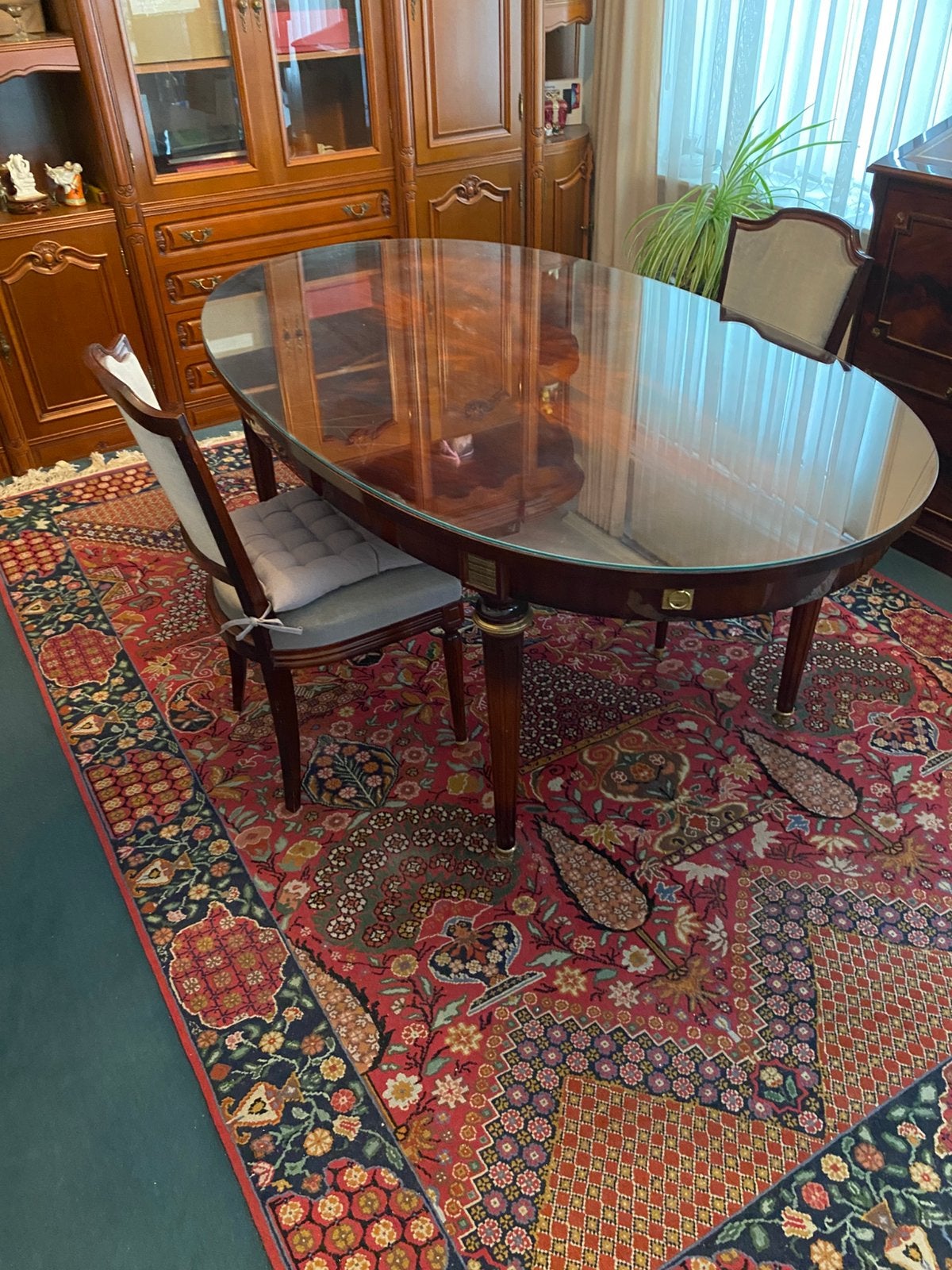 table ovale en merisier longueur : 190 cm - largeur : 100 cm, Antiquités & Art, Enlèvement