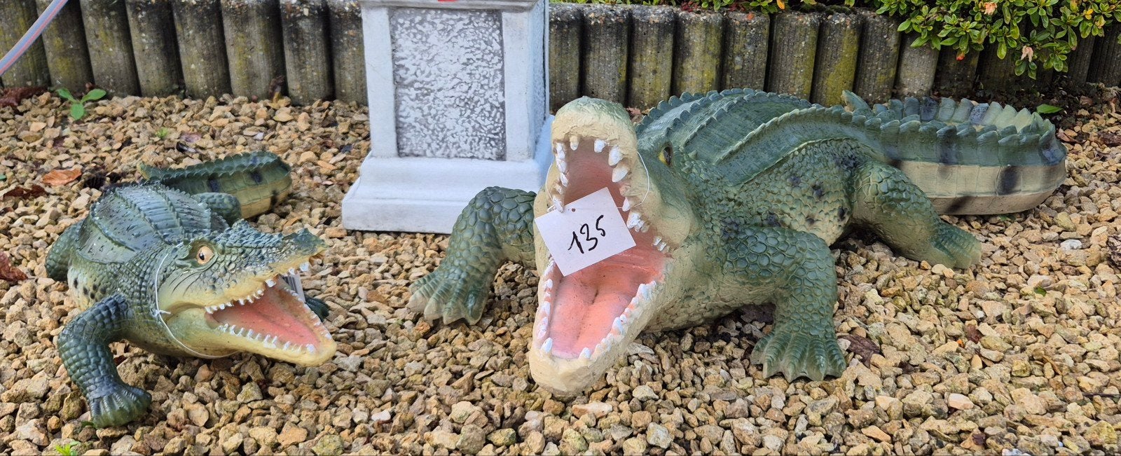 2 modellen krokodillen, Tuin en Terras, Ophalen, Nieuw, Kunststof, Dierenbeeld