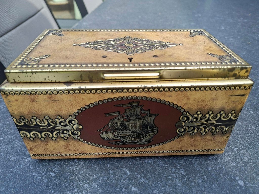 Vintage G.B.C. Koekjesdoos, Verzamelen, Ophalen, Gebruikt, Koek(jes)