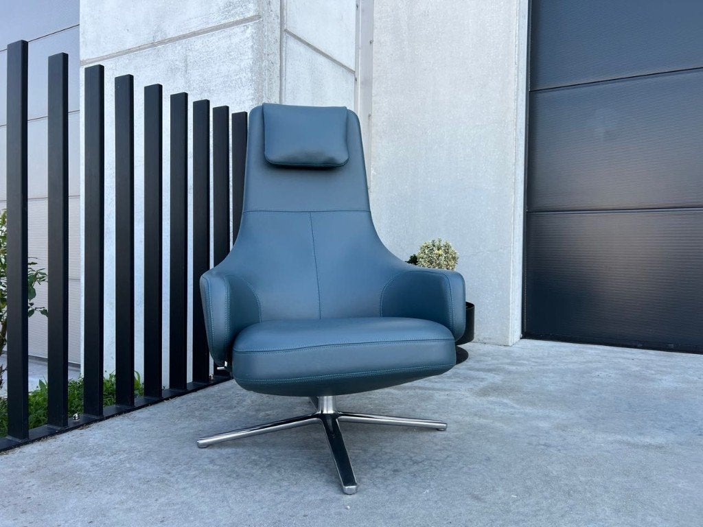VITRA GRAND REPOS LEDER - SHOWROOMMODEL, Huis en Inrichting, Fauteuils, Verzenden, Zo goed als nieuw, Leer, Design