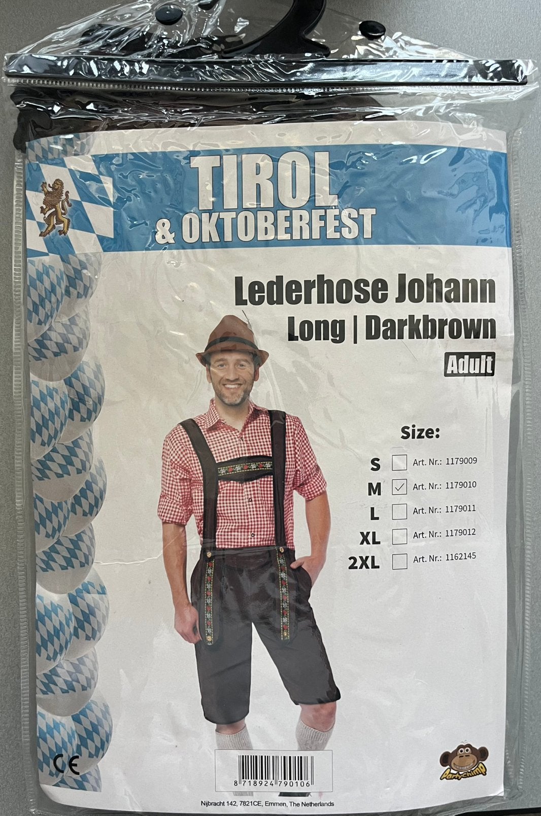 Pantalon en cuir brun foncé “Oktoberfest” homme - Taille M🍻, Vêtements | Hommes, Enlèvement ou Envoi, Comme neuf, Brun