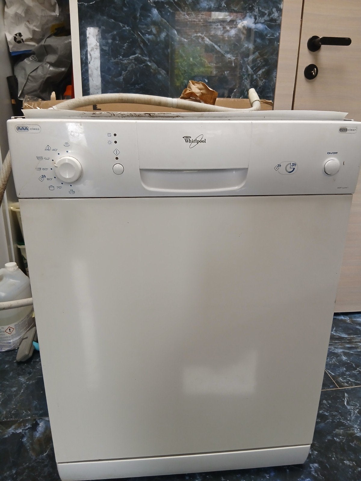 Goed werkende Whirlpool ADP vaatwasser (wit, onderbouw / vri, Elektronische apparatuur, Ophalen