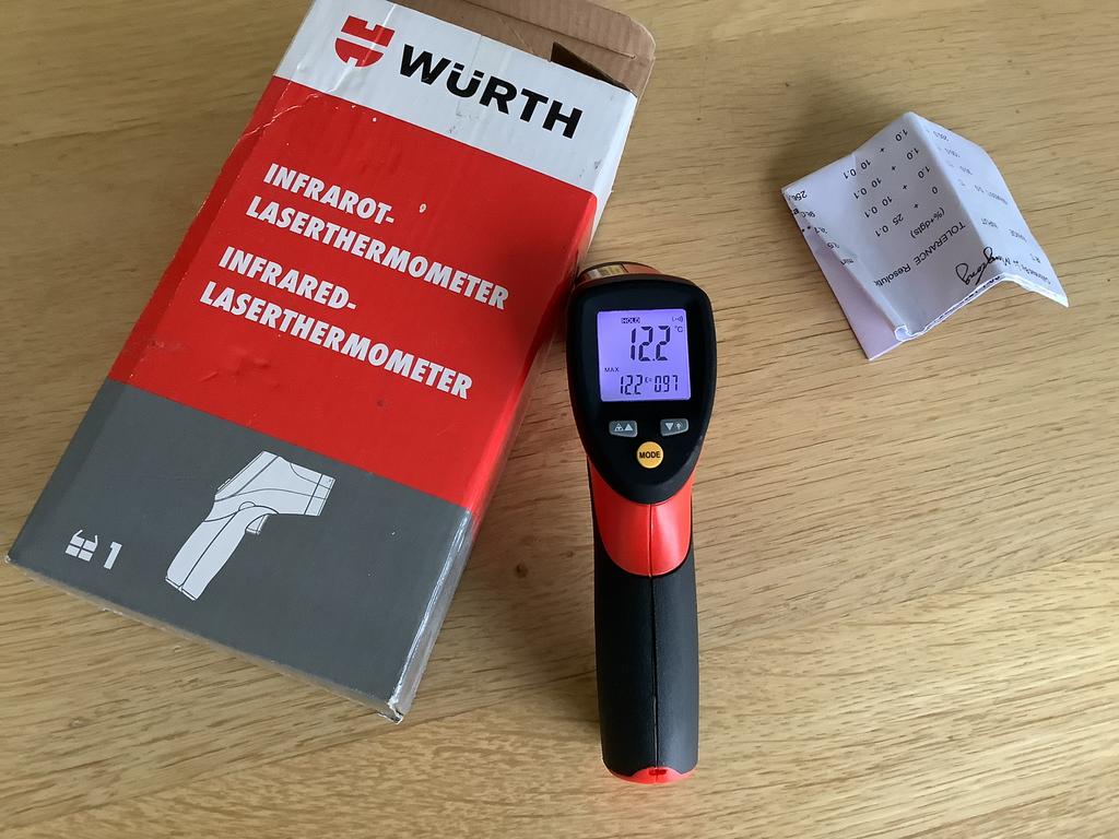 Wurth laser temperatuurmeter, Ophalen of Verzenden, Nieuw
