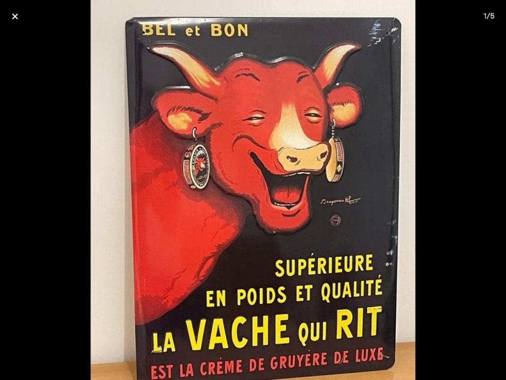 Email bord La Vache Qui Rit, Antiek en Kunst, Ophalen of Verzenden