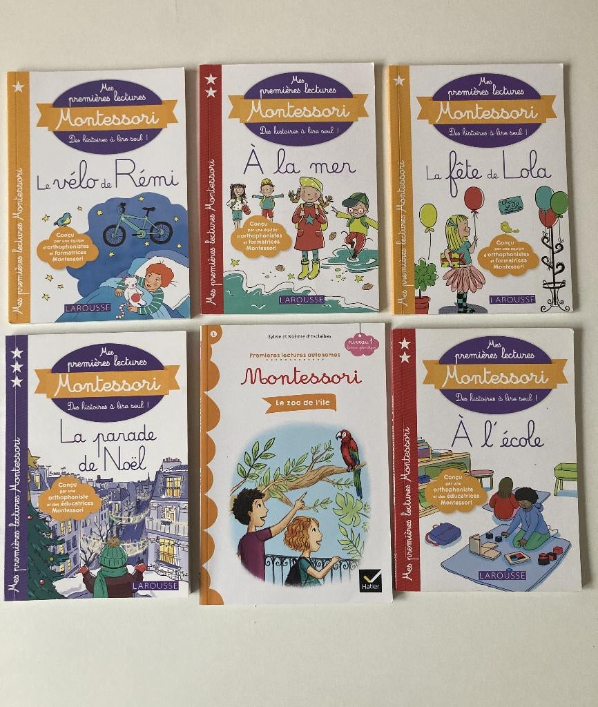 Montessori livres "mes premières lectures" - lot de 6 titres, Livres, Livres pour enfants | 4 ans et plus, Comme neuf, Livre de lecture