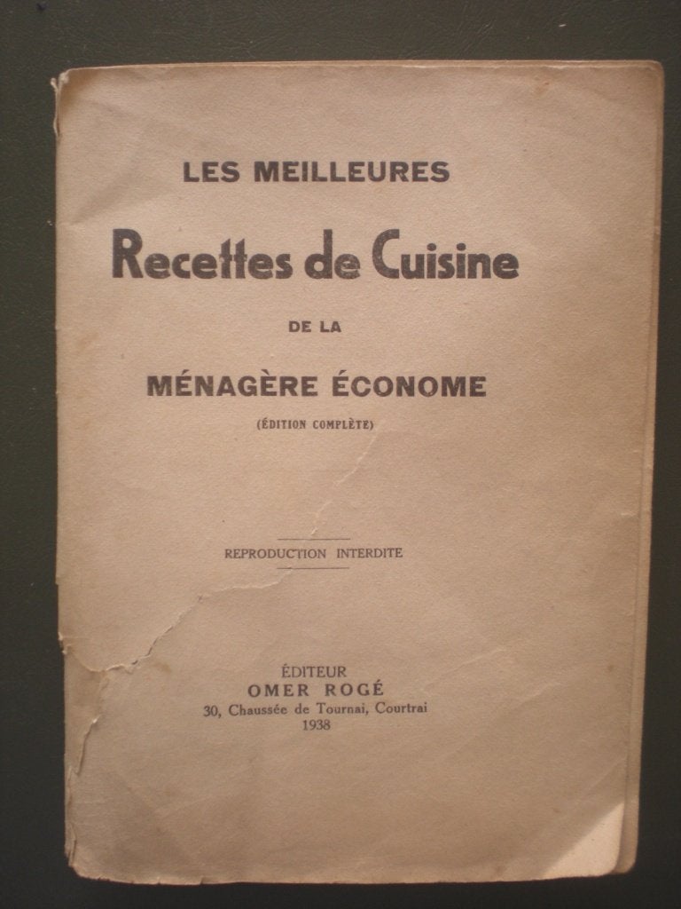 Les meilleurs recettes de cuisine de la ménagère économe, Livres, Enlèvement ou Envoi, Utilisé, Pays-Bas et Belgique, Omer ROGE