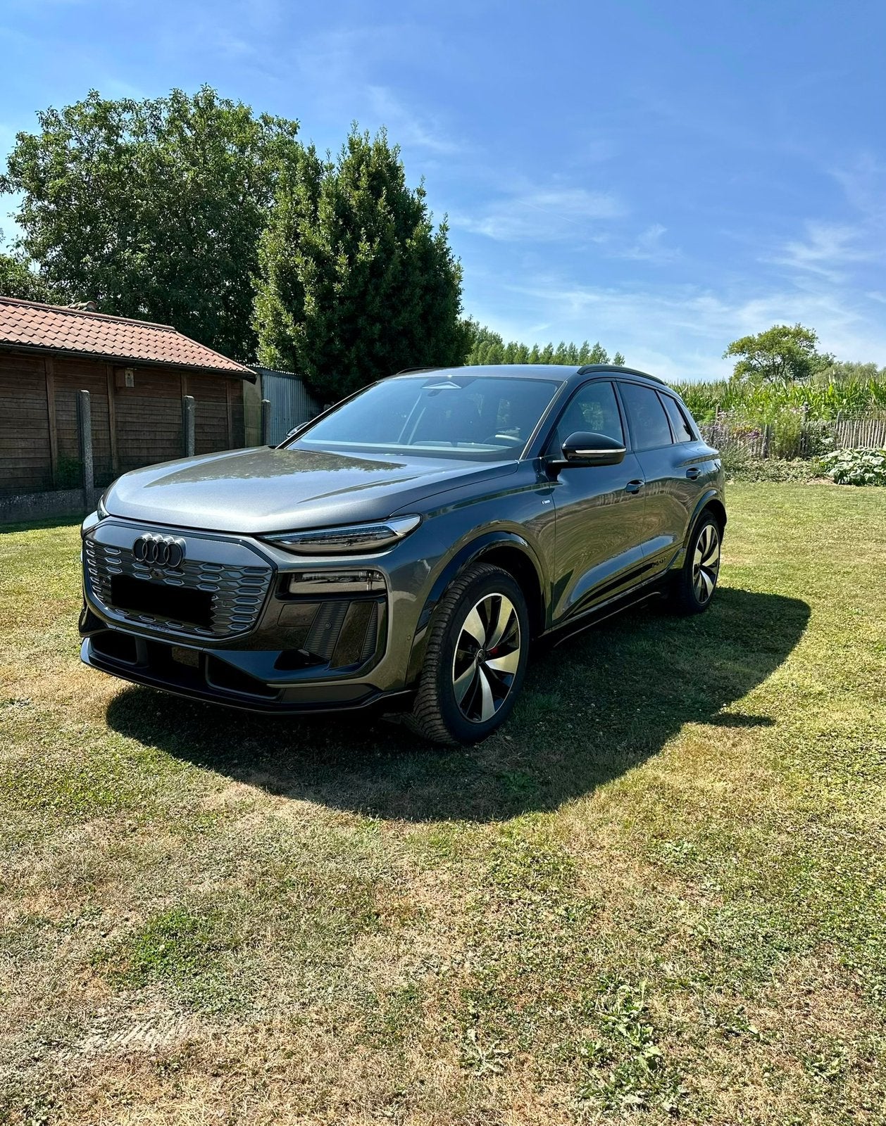Audi Q6 e-tron 55 Quattro s-line (100kwh), Auto's, Automaat, Zwart, Alcantara, Navigatiesysteem