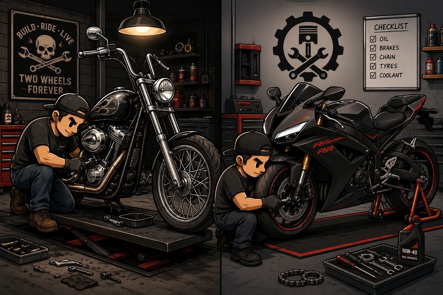 Onderhoud motorfiets - Reparaties motorfiets, Motos, Motos Autre, Enlèvement ou Envoi
