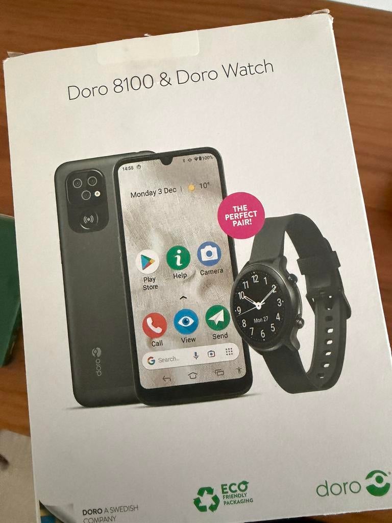 Doro 8100 + Montre Doro (smartphone + montre intelligente), Télécoms, Enlèvement, Neuf