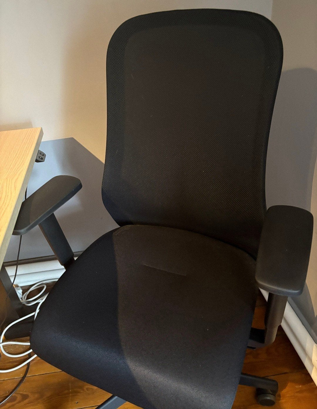 Elektrische bureau tafel  + ergonomische stoel, Huis en Inrichting, Bureaus, Ophalen, In hoogte verstelbaar