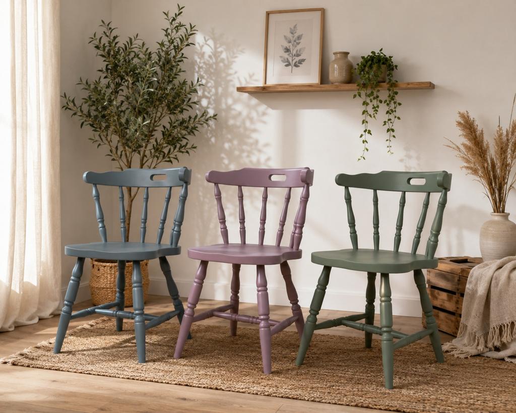 3 stoelen in het groen, paars en blauw apart of als set, Ophalen, Blauw, Bureaustoel