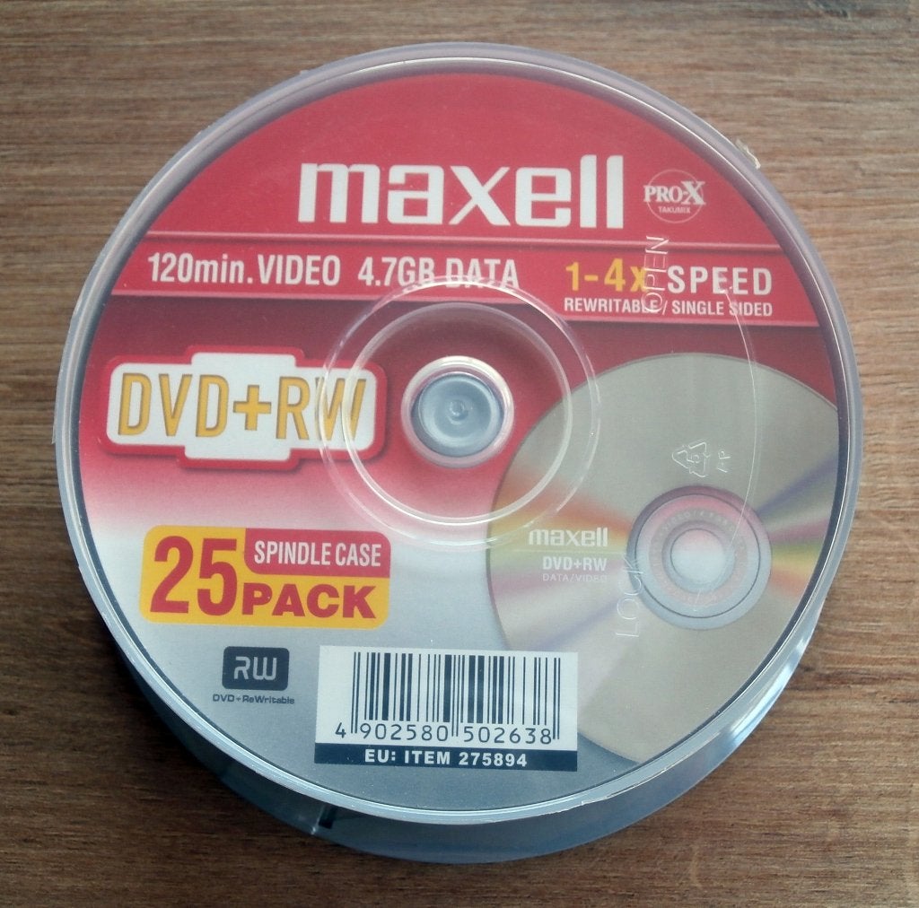 25 DVD+RW réinscriptibles neufs 4.7 Gb Maxell, Computers en Software, Beschrijfbare discs, Herschrijfbaar, Nieuw, Ophalen of Verzenden