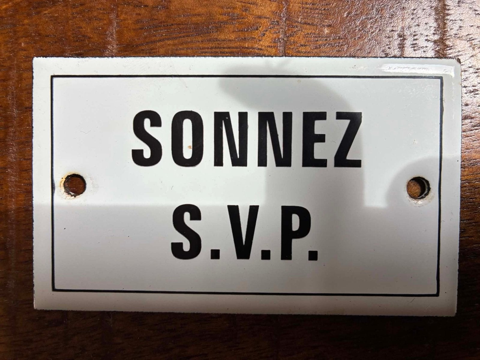 Plaques émaillées Sonnez svp, Antiquités & Art, Enlèvement ou Envoi