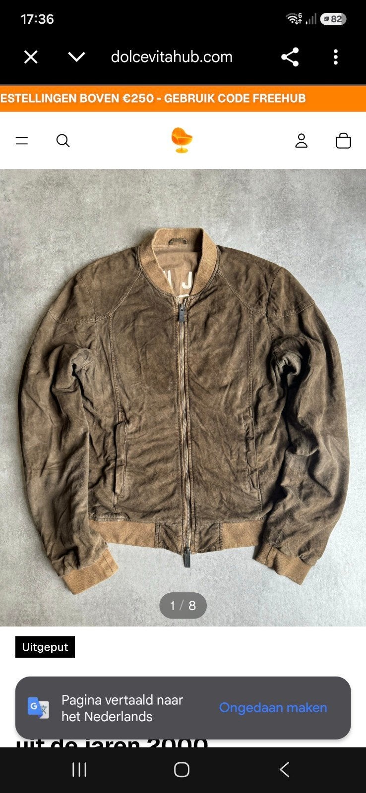 armani lederen jas leer leder, Vêtements | Hommes, Enlèvement ou Envoi, Taille 52/54 (L), Brun