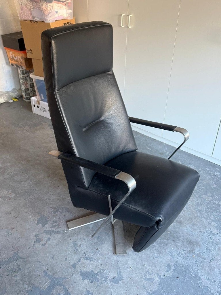 design fauteuil, Ophalen, Zo goed als nieuw, Leer, 50 tot 75 cm