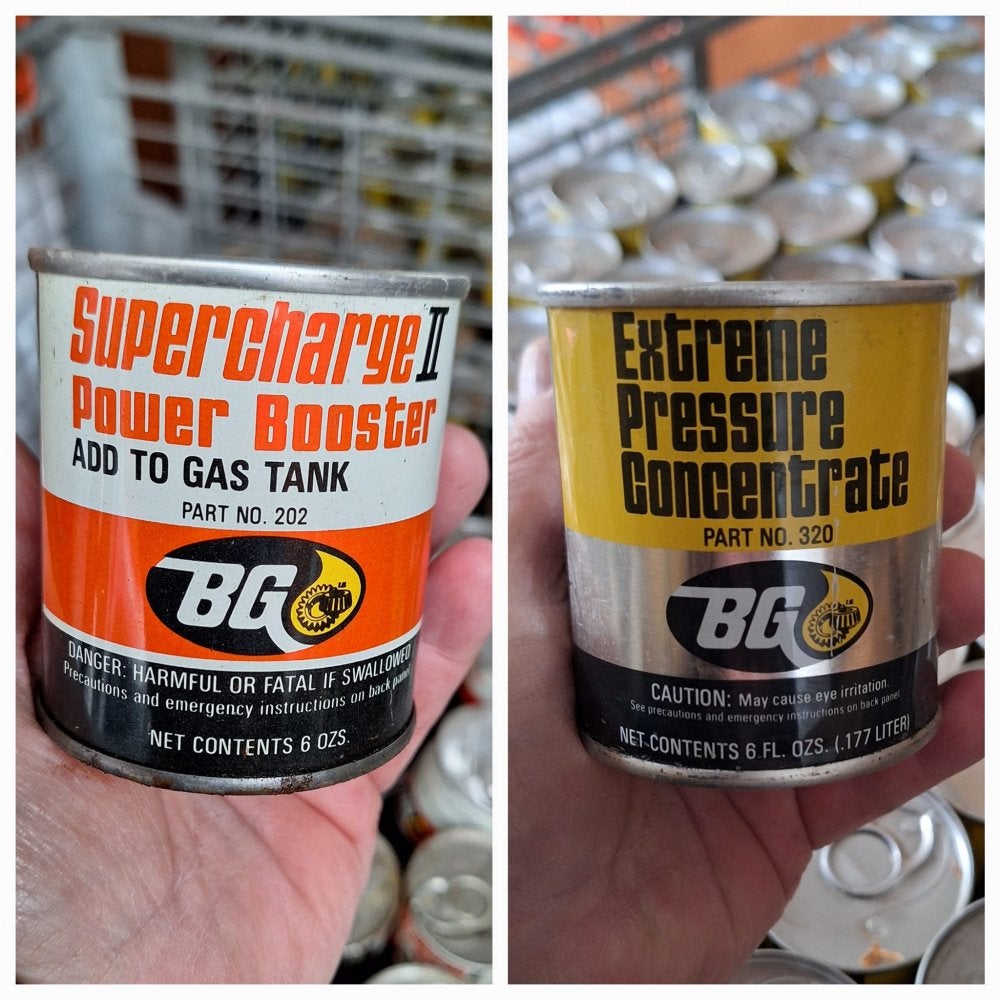 Partij decoratieve olieblikjes, olieblik BG Products️️️️️️⛽️, Verzamelen, Ophalen of Verzenden, Nieuw, Overige, Overige merken