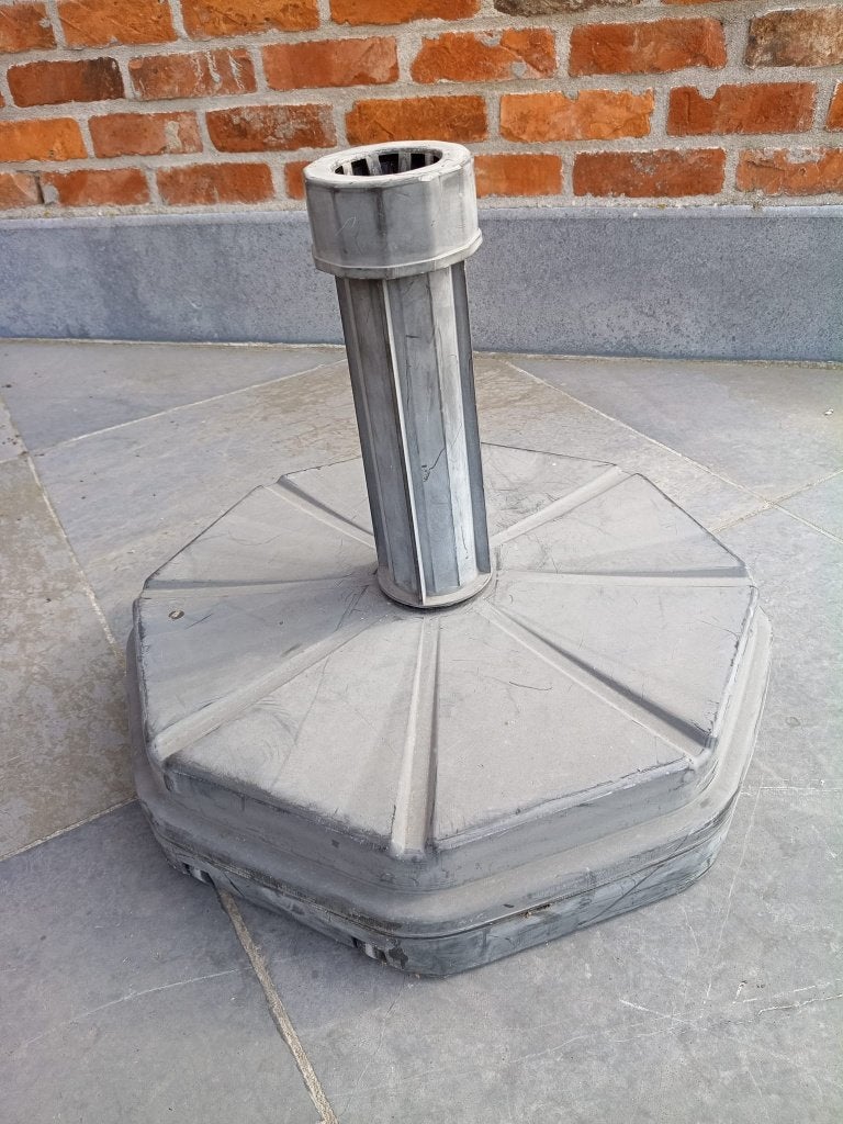 Parasolvoet Plastic dia 45 cm, Jardin & Terrasse, Parasols, Enlèvement, Utilisé, Moins de 1 mètre, Base de parasol