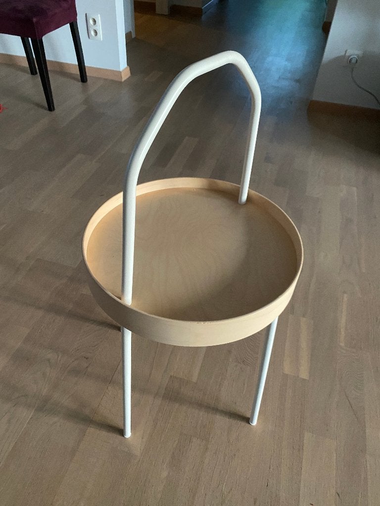 Table d'appoint, blanc / de nuit  IKEA BURVIK, Maison & Meubles, Enlèvement, Comme neuf