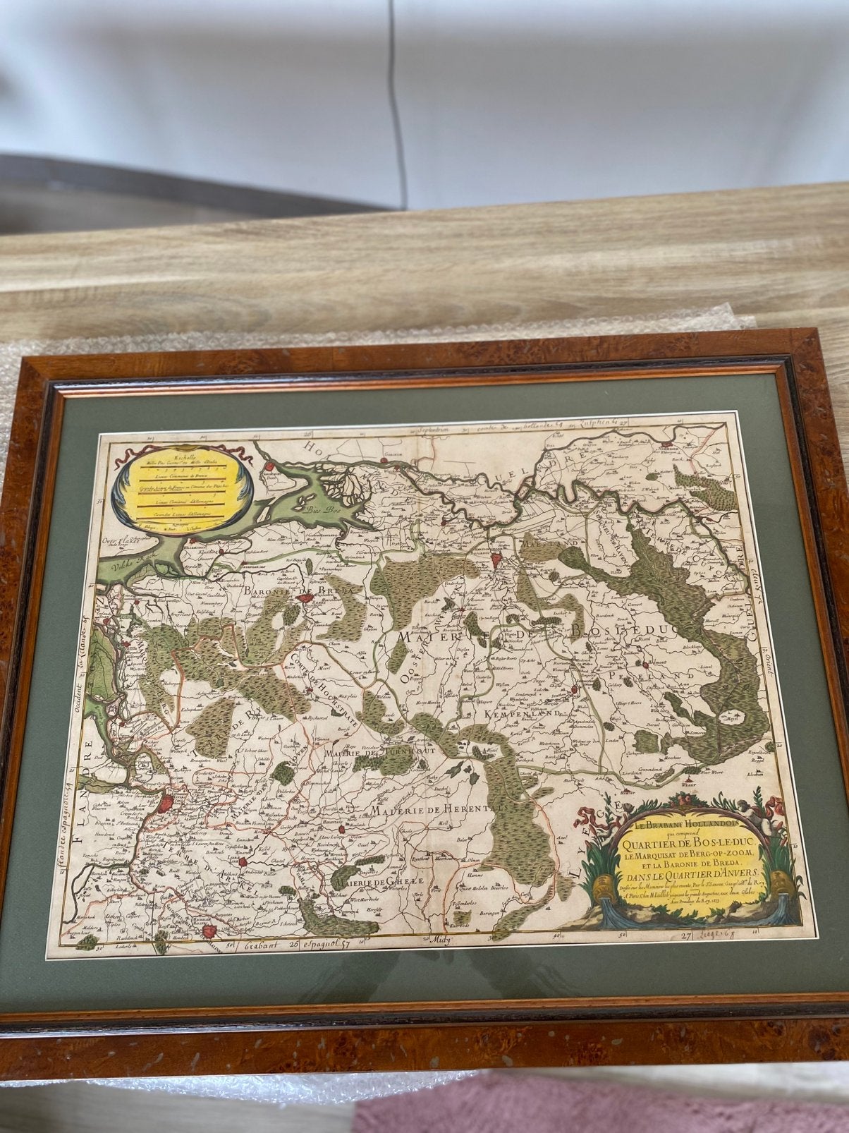 Historische landkaart Hertogdom Brabant 1673, Enlèvement ou Envoi, Comme neuf