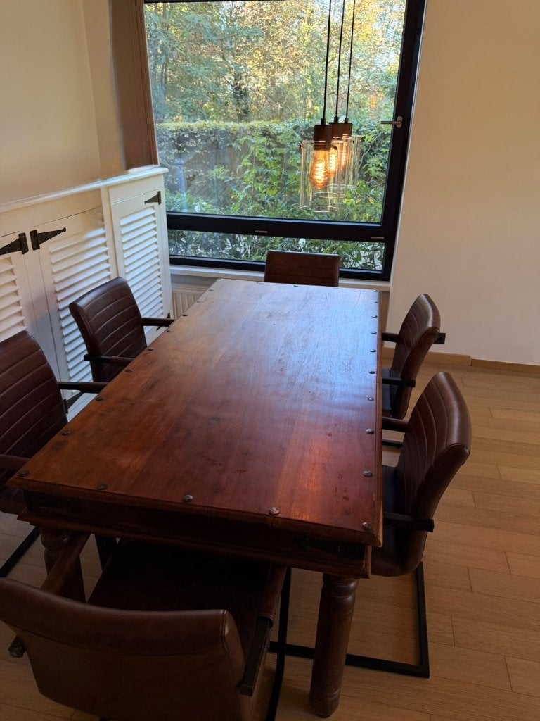 Table à manger en bois, 150 à 200 cm, Cinq personnes ou plus, Comme neuf, Enlèvement