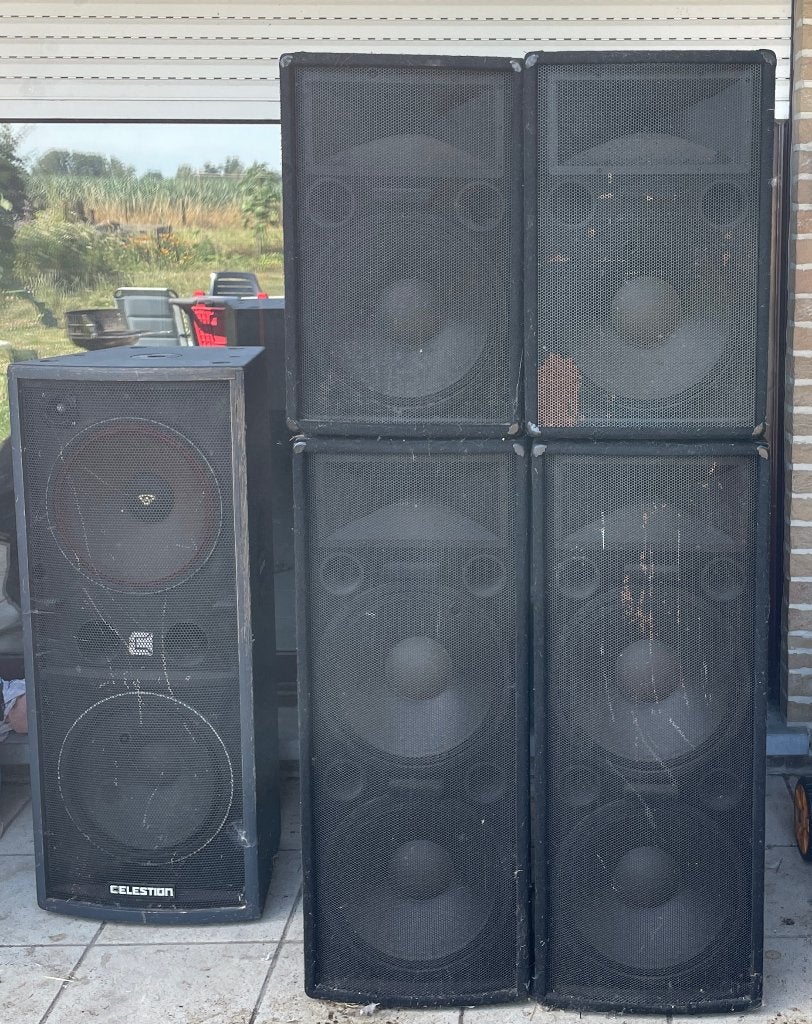 SOUNDSYSTEM PASSIEVE SPEAKERS, Audio, Tv en Foto, Luidsprekerboxen, Ophalen, Gebruikt, Party speaker, Overige merken