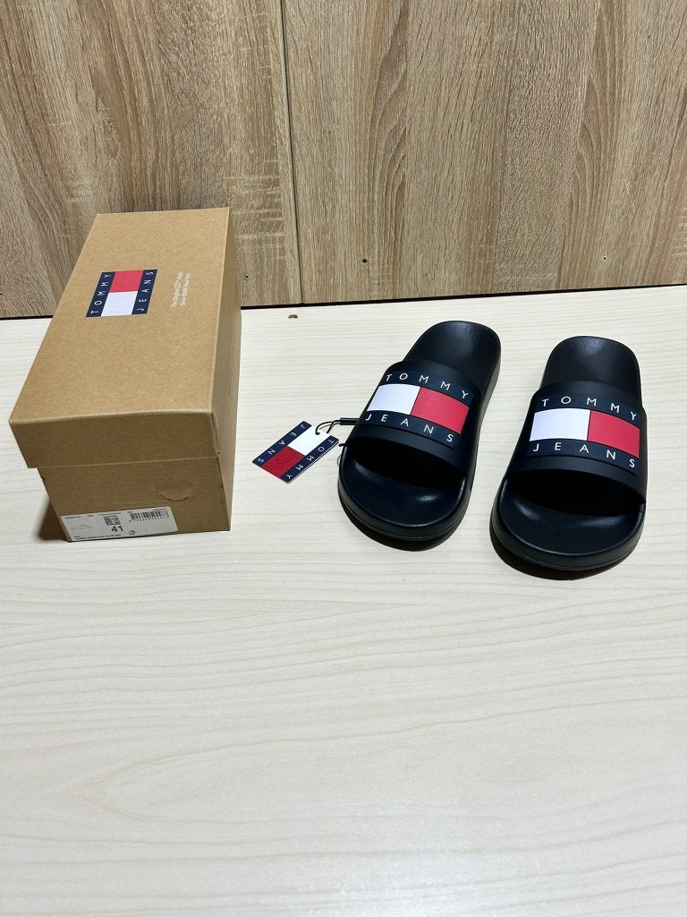 Tommy Jeans Slippers 41, Kleding | Heren, Slippers, Zwart, Nieuw, Ophalen of Verzenden