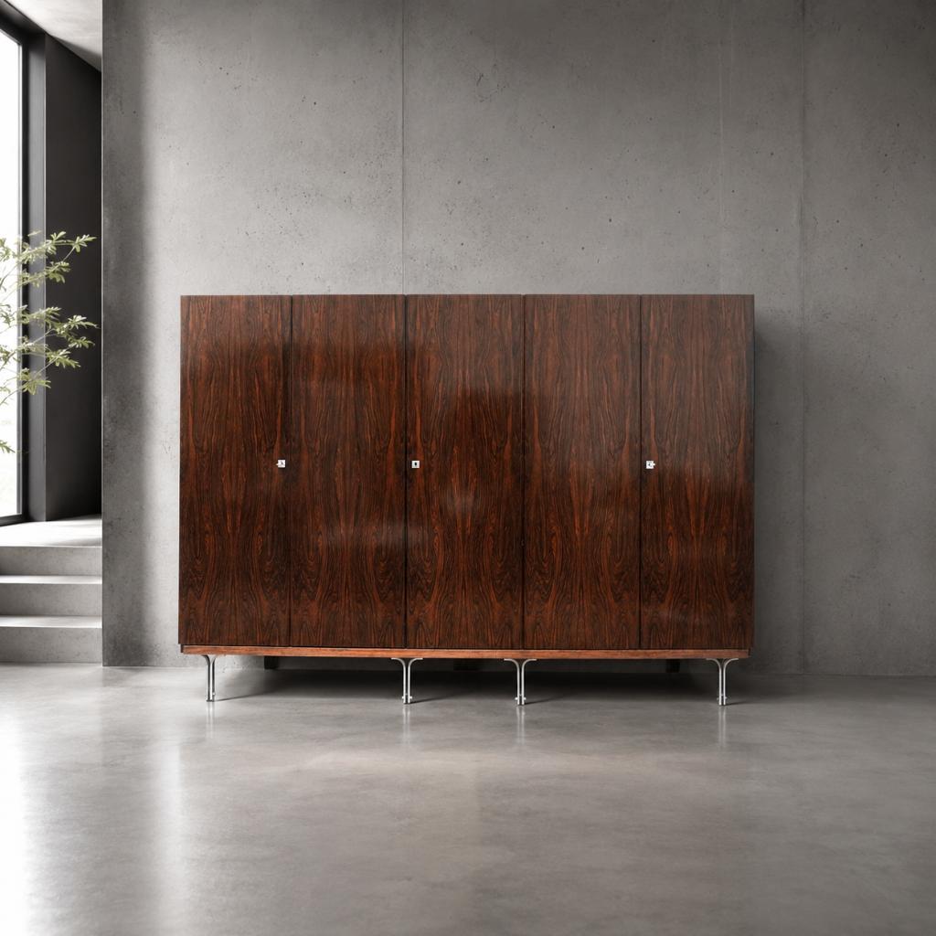 Vintage kledingkast linnenkast jaren '60 '70 midcentury, Verzenden