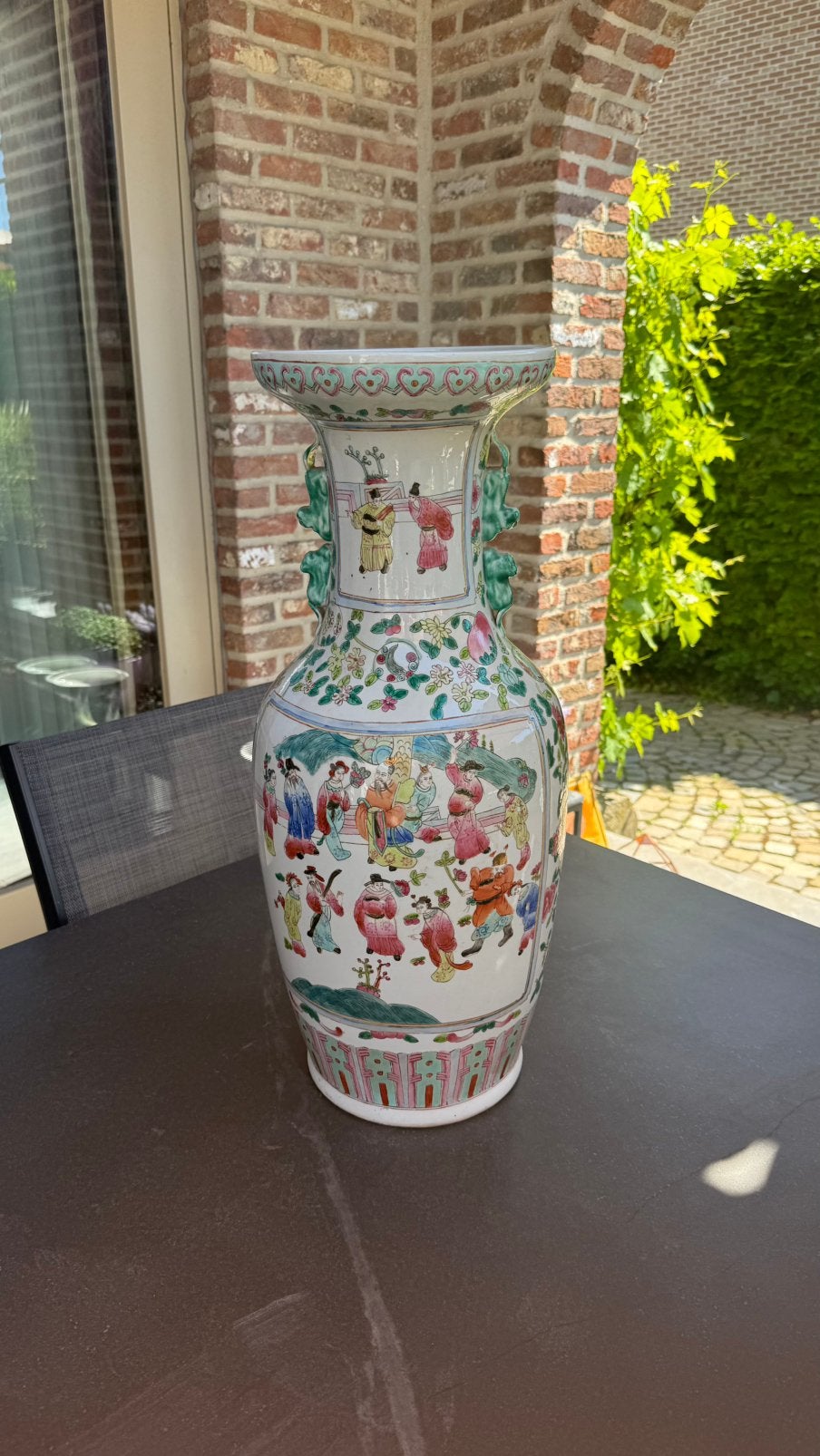 Grote Chinese famille rose porseleinen vaas, Antiek en Kunst, Antiek | Vazen, Ophalen of Verzenden