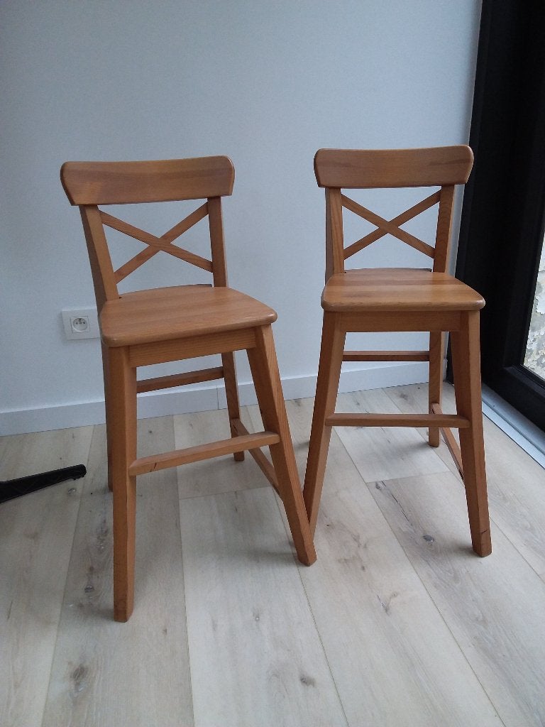 2 kinderstoelen Ikea Ingolf kinderstoel of juniorstoel, Kinderen en Baby's, Ophalen, Gebruikt, Overige typen, Aanschuifbaar