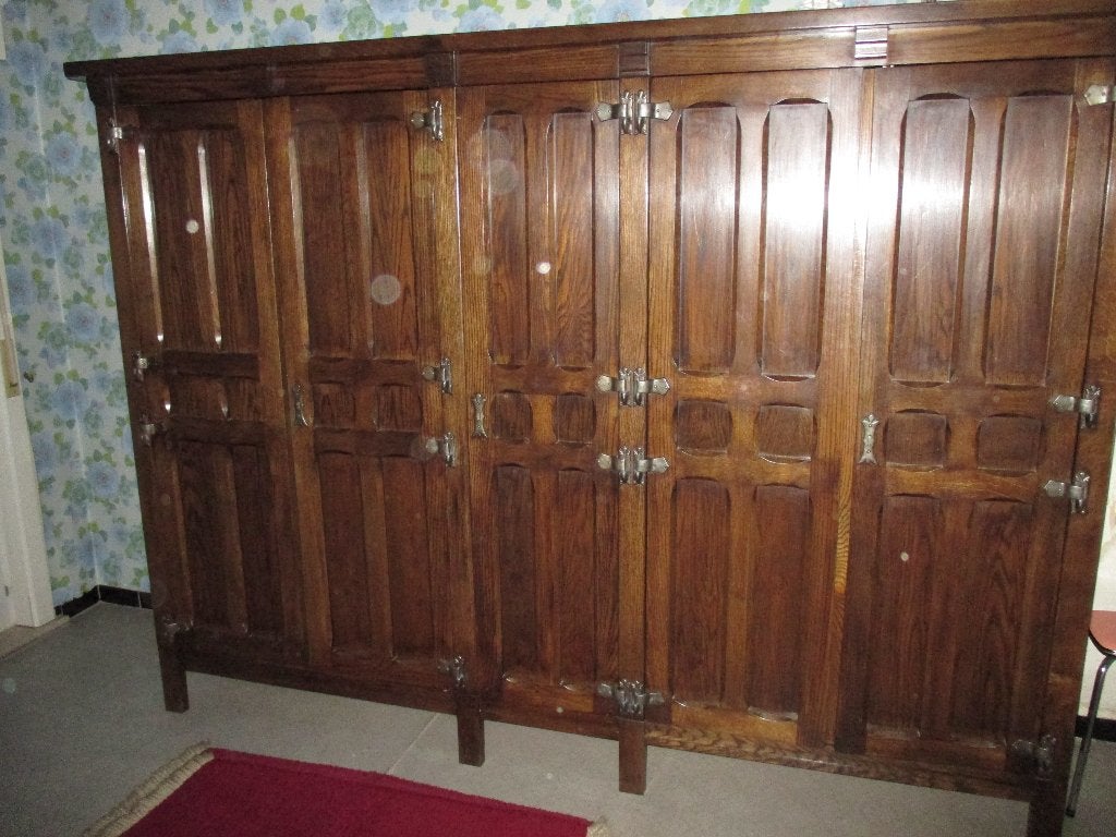 Lit et armoire, Maison & Meubles, Autres dimensions, 210 cm, Brun, Enlèvement