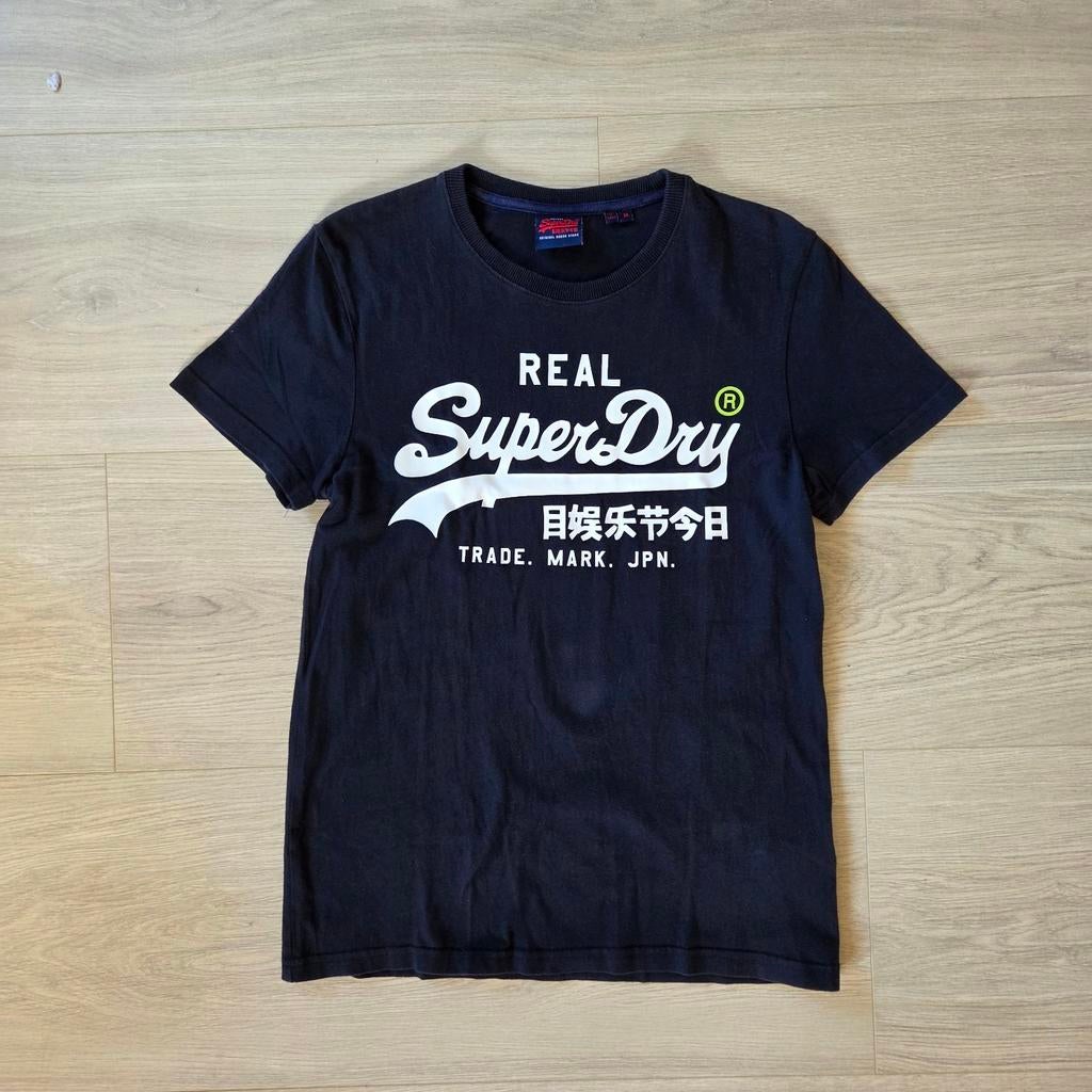 Belle et élégante chemise bleu foncé de Superdry taille M, SuperDry, Comme neuf, Bleu, Taille 48/50 (M)