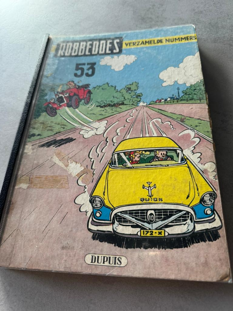 Robbedoes Vintage album 53 Dupuis (1955) met plastiek cover, Boeken, Ophalen of Verzenden, Zo goed als nieuw