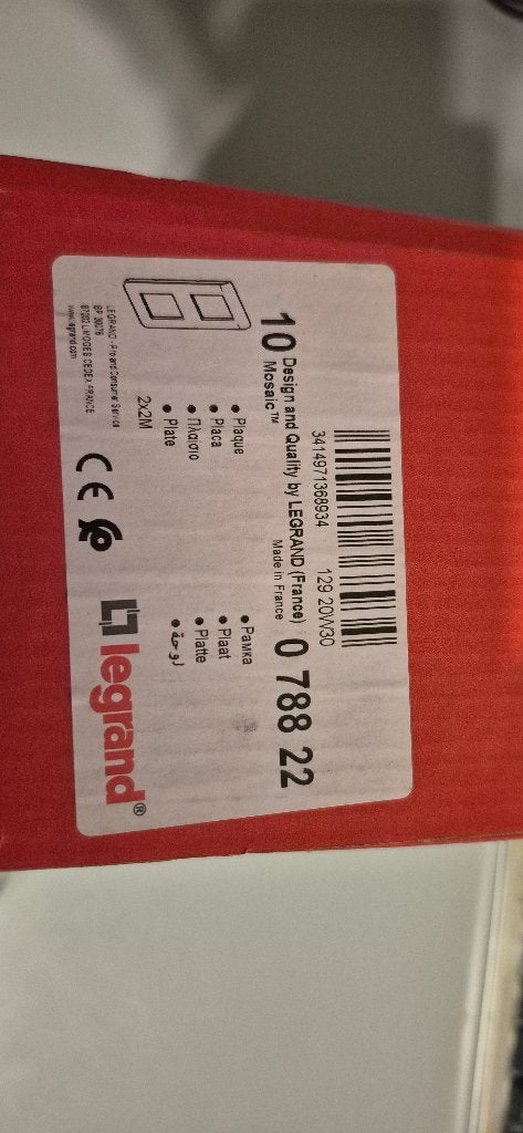 LeGrand 0 788 22 Mozaïekplaat set van 10, Doe-het-zelf en Bouw, Elektriciteit en Kabels, Ophalen of Verzenden, Nieuw, Overige merken