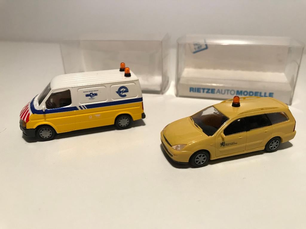 FORD MODEO + FORD TRANSIT ELECTRABEL - RIETZE -1:87, Envoi, Neuf, Bus ou Camion, Rietze