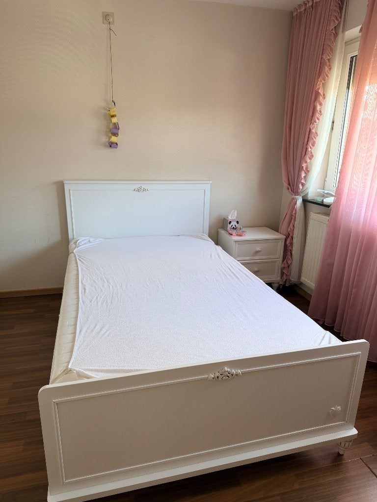 Meisjes slaapkamer, Ophalen, Eenpersoons, Wit, 120 cm