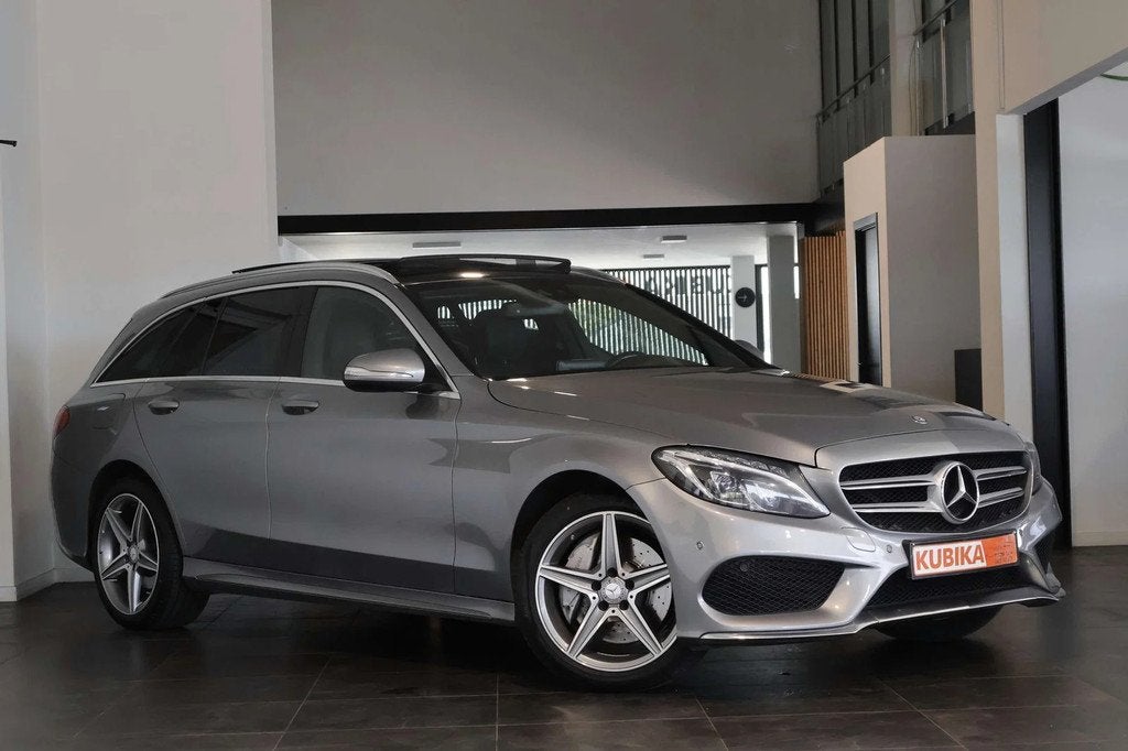 Mercedes-Benz C-CLASS 300 C 300 Bluetec Hybrid Pano CruiseC, Autos, Cuir, Argent ou Gris, Achat, Euro 6