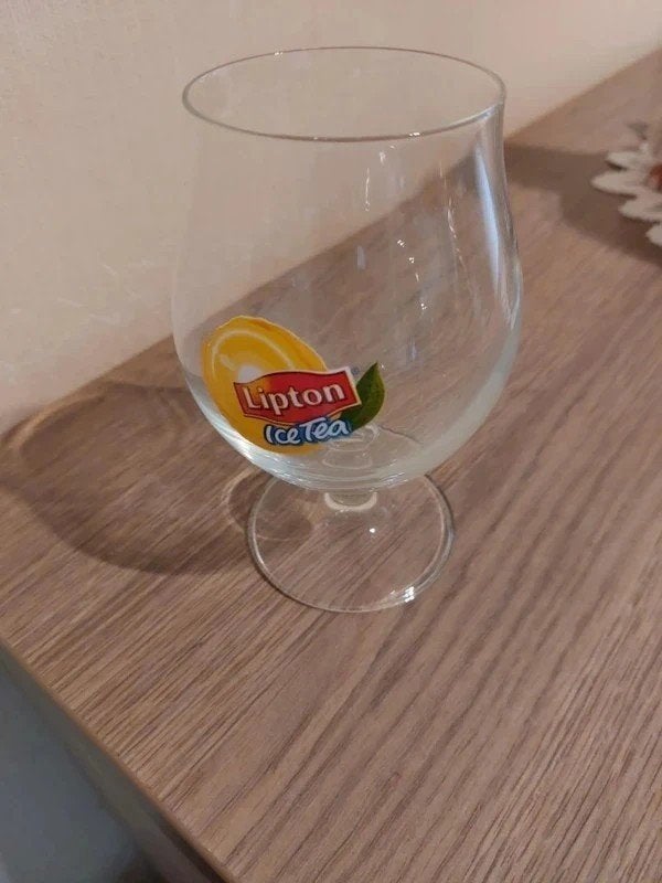 Lipton Ice Tea Ballonglas op voet, Enlèvement ou Envoi, Comme neuf, Verre à soda