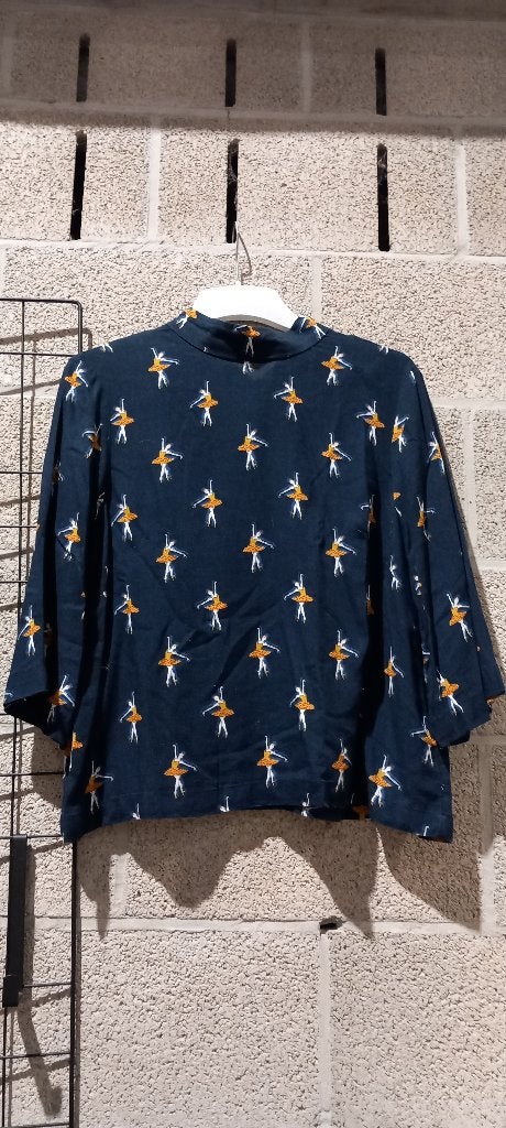 Blousse met ballerina's, Kleding | Dames, Blouses en Tunieken, Ophalen, H&M, Blauw, Maat 36 (S)