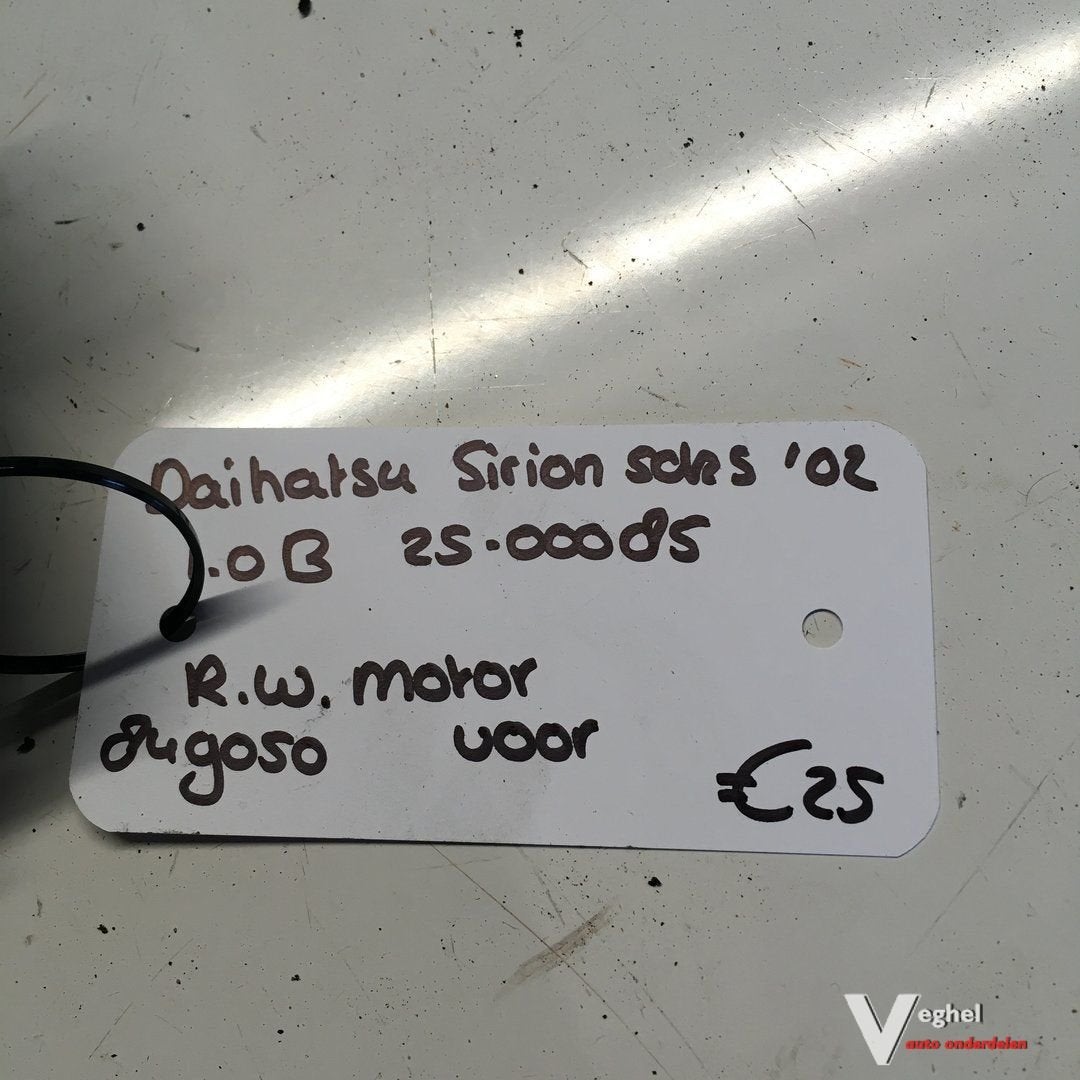 Daihatsu Sirion 1.0 B 5 drs 2002 2500085 Ruitenwissermotor 8, -, Utilisé, -, -