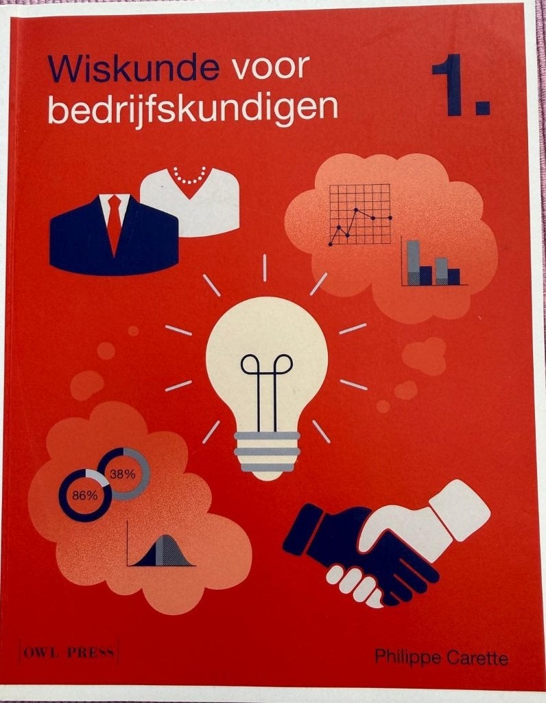 Wiskunde bedrijfskundigen 1_Handelswetenschappen UGent, Boeken, Economie, Management en Marketing, Ophalen of Verzenden, Zo goed als nieuw
