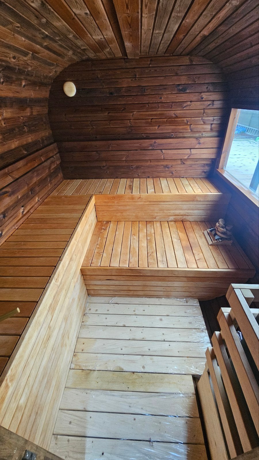 Livraison et installation gratuites du sauna Cube Barrel de, Enlèvement ou Envoi