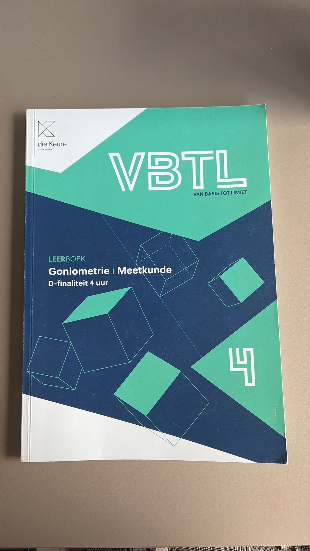 Wiskunde boek 4 de middelbaar goniometrie 4 u, Boeken, Informatica en Computer, Ophalen of Verzenden, Zo goed als nieuw