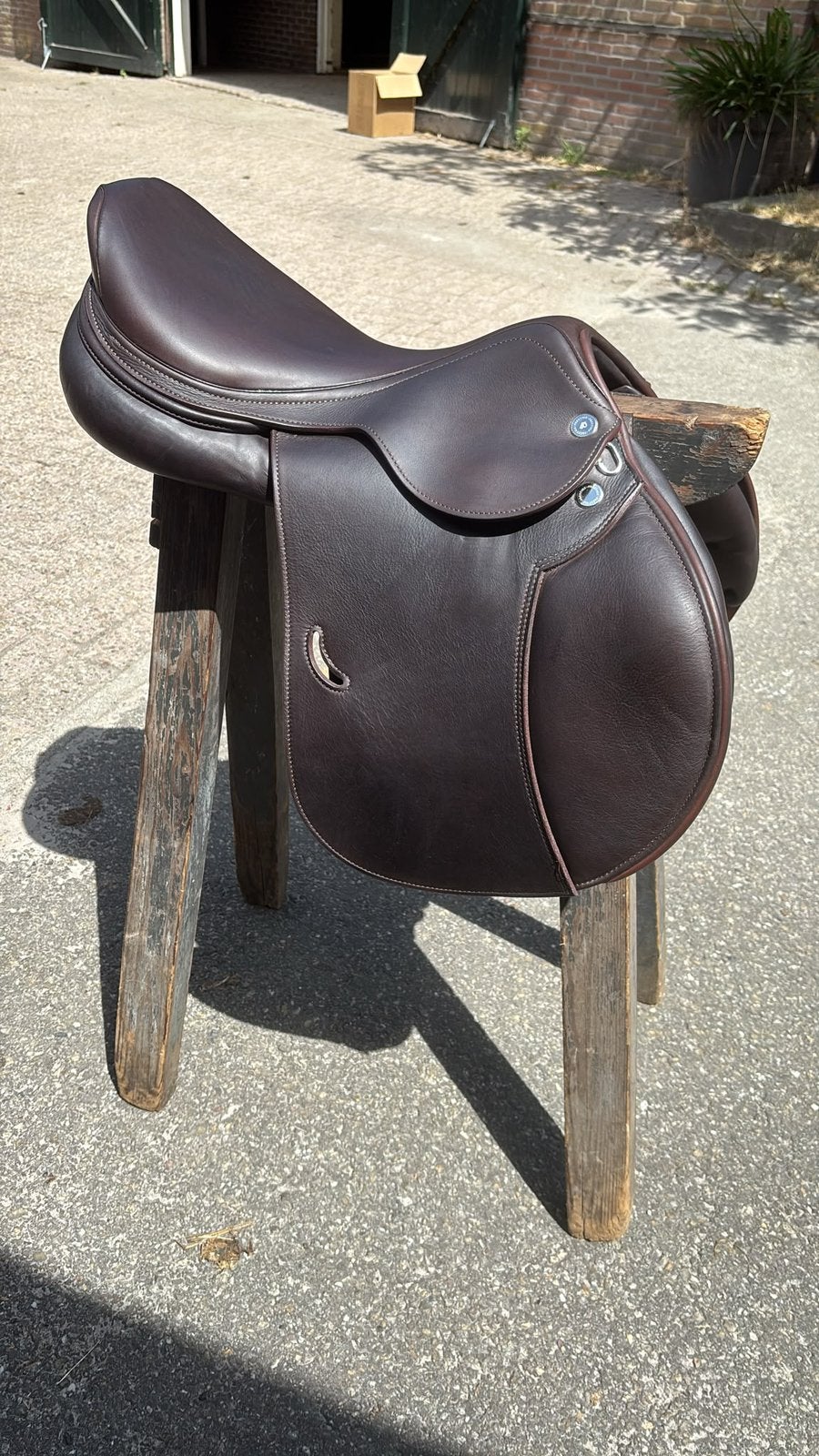 Prestige Paris 2D springzadel, tobacco, 18 inch, Dieren en Toebehoren, Vlakke zit, Ophalen of Verzenden, Middel, Schoft-/schoudervrijheid