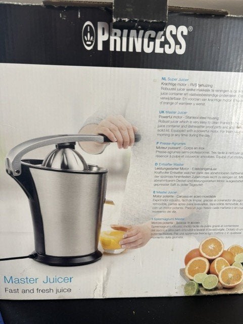 Master Juicer Princess, Elektronische apparatuur, Juicers, Ophalen, Zo goed als nieuw, Elektrisch, Slowjuicer