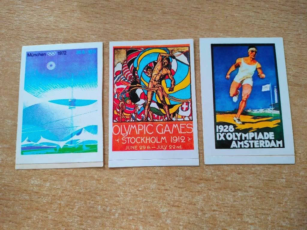 3 autocollants  General Chocolate - affiches des Olympiades, Enlèvement ou Envoi, Neuf, Sport